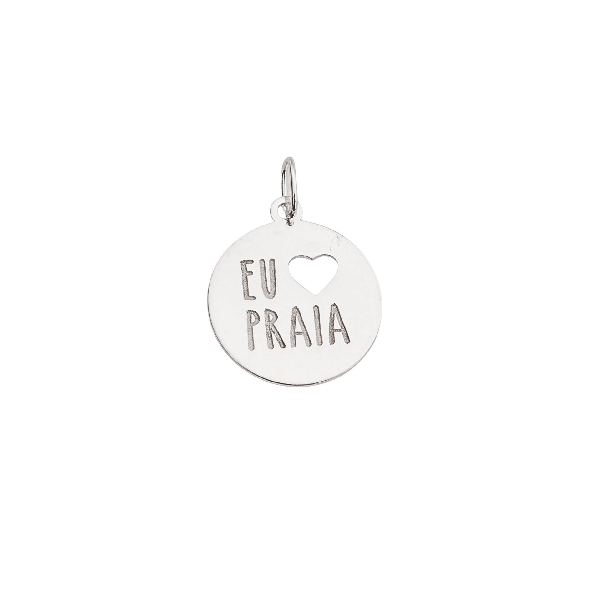 Pingente medalha eu amo praia