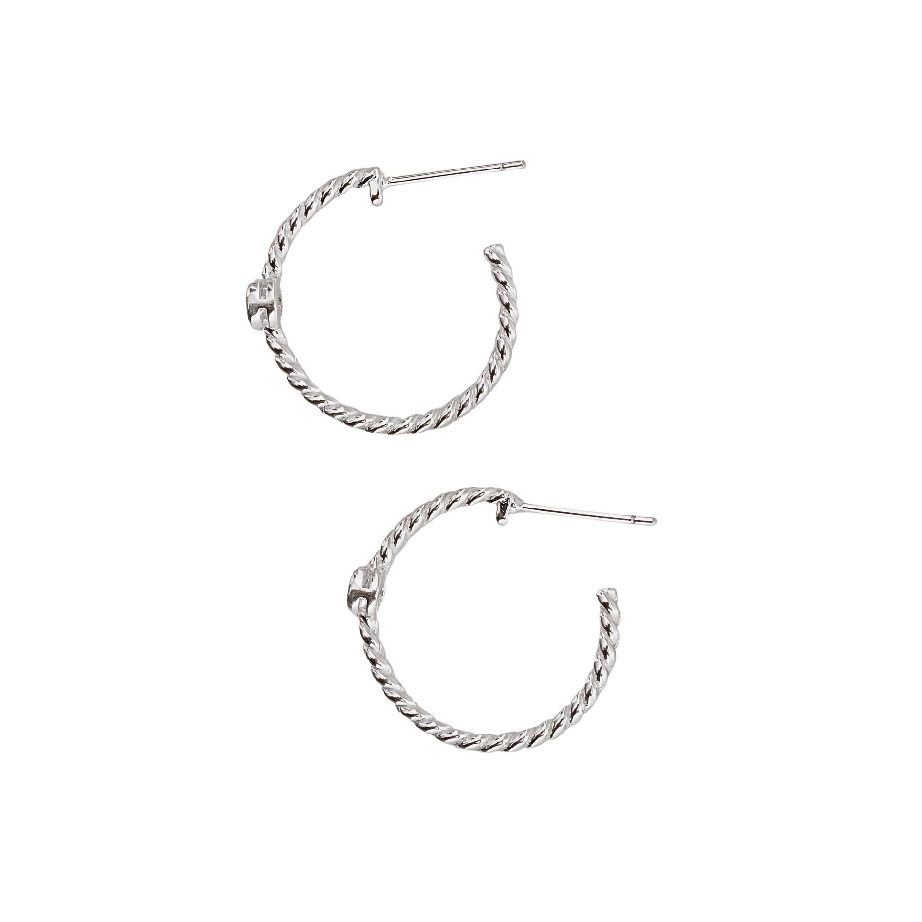 Imagem Argola torcida detalhe zircônia 20mm tarraxa