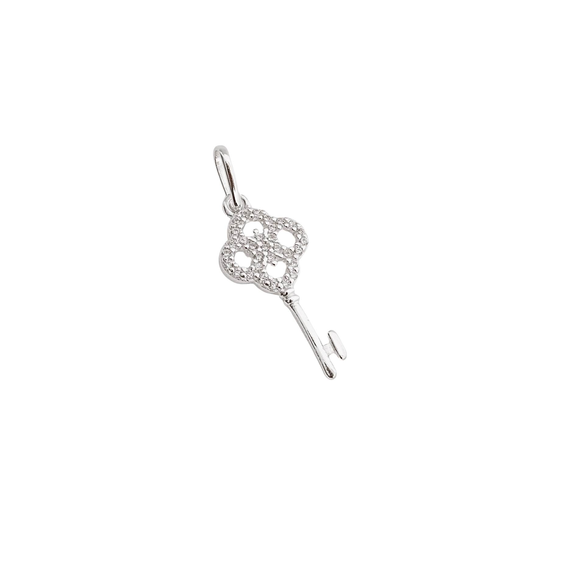 Pingente chave cravejada 20mm