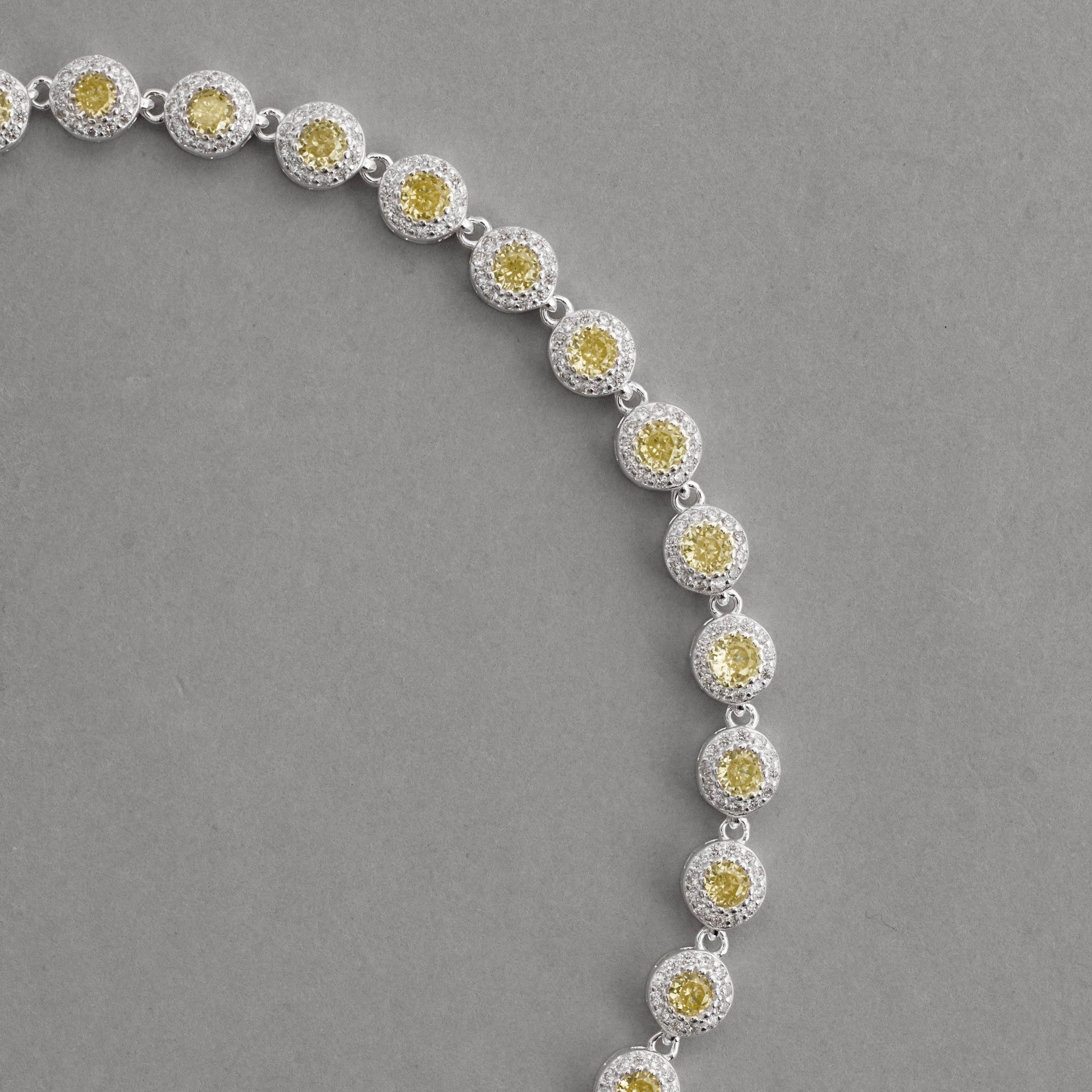 Imagem Secundária Pulseira Riviera 5.7 zircônias amarelas 18cm