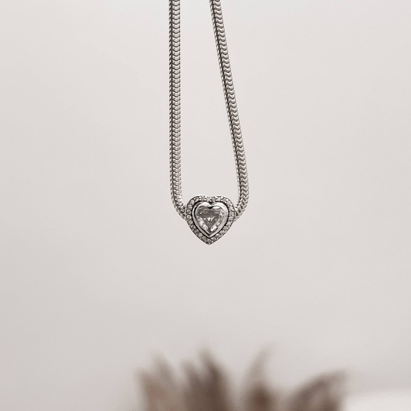 Berloque separador zircônia coração cristal com cravejado 11mm