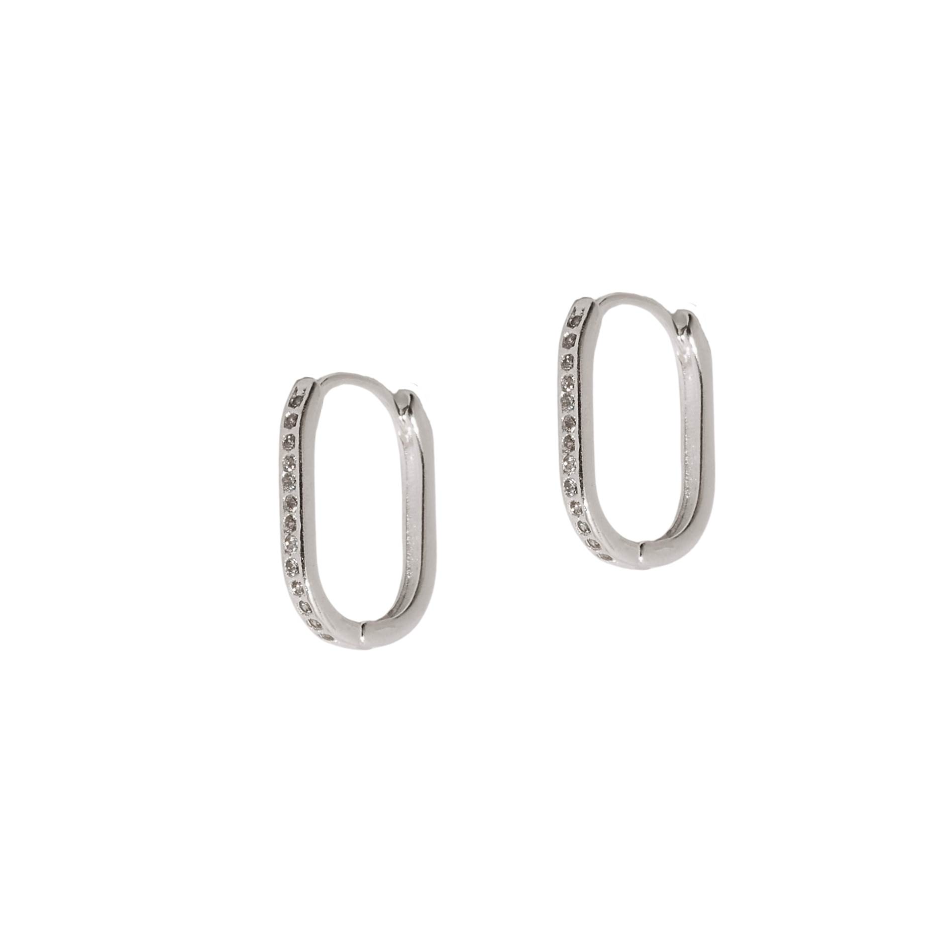 Imagem Argola click retangular com cravejado 15mm