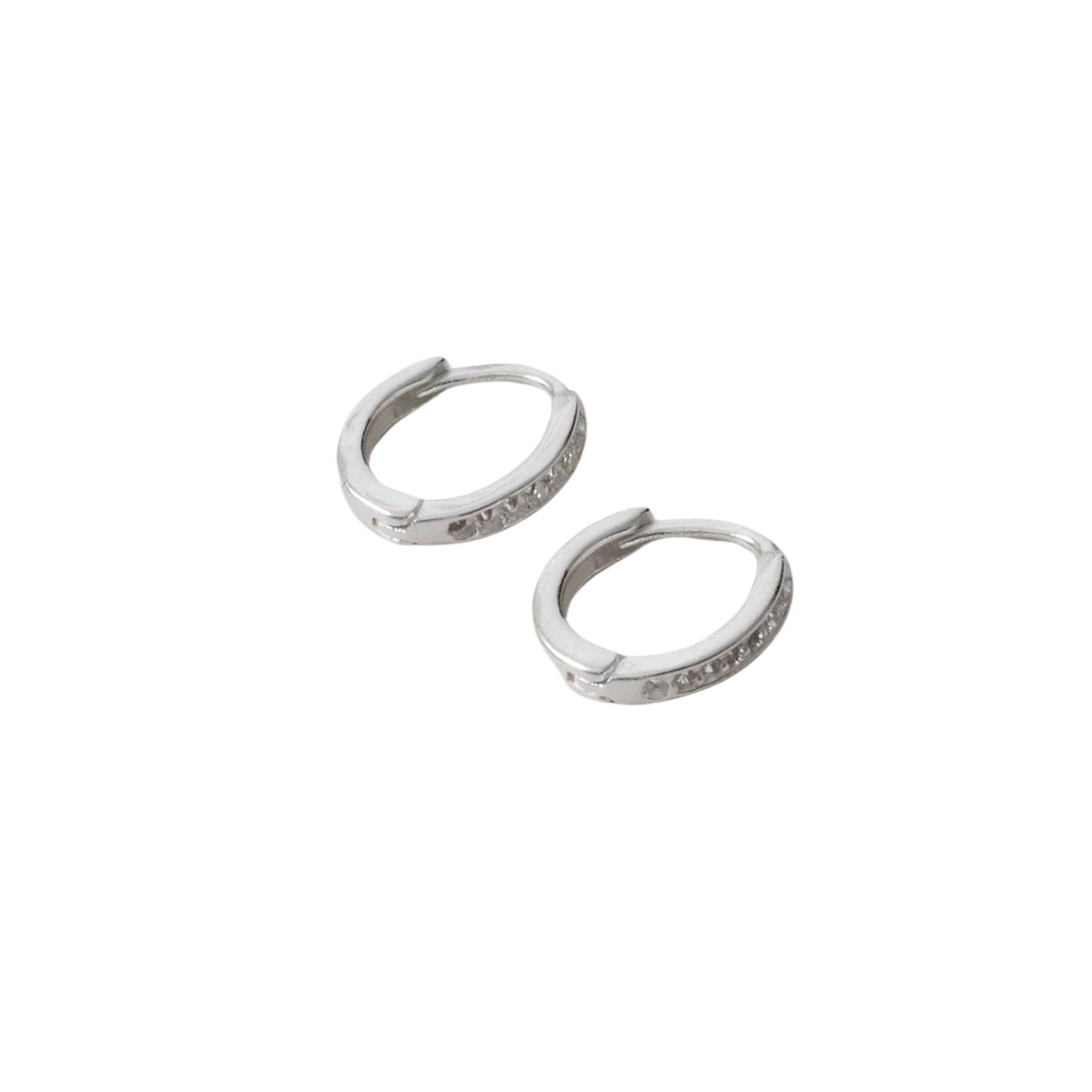 Imagem Argola click 10mm cravejada fio quadrado