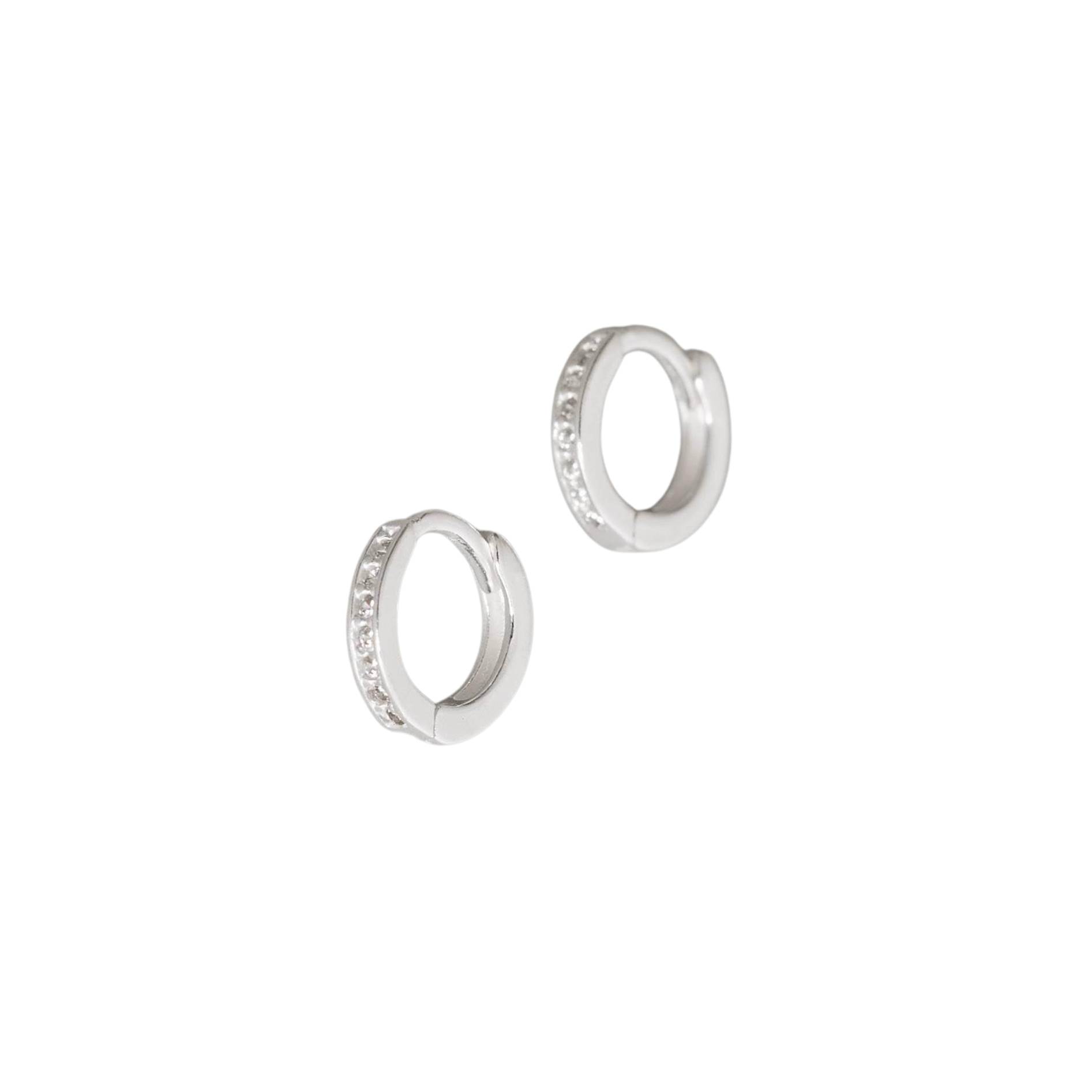 Imagem Argola click 9mm cravejada fio quadrado