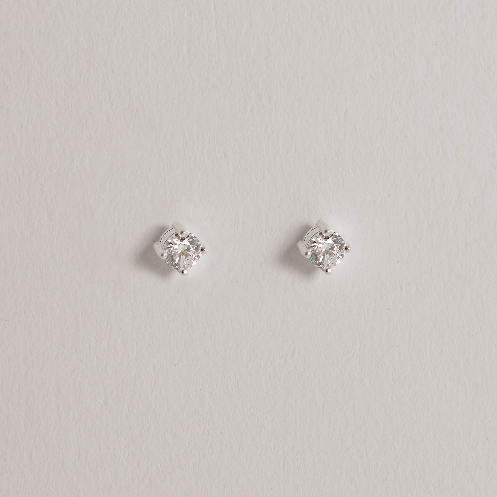 Imagem Secundária Conjunto brinco e colar zircônia redonda cristal 4mm 40cm