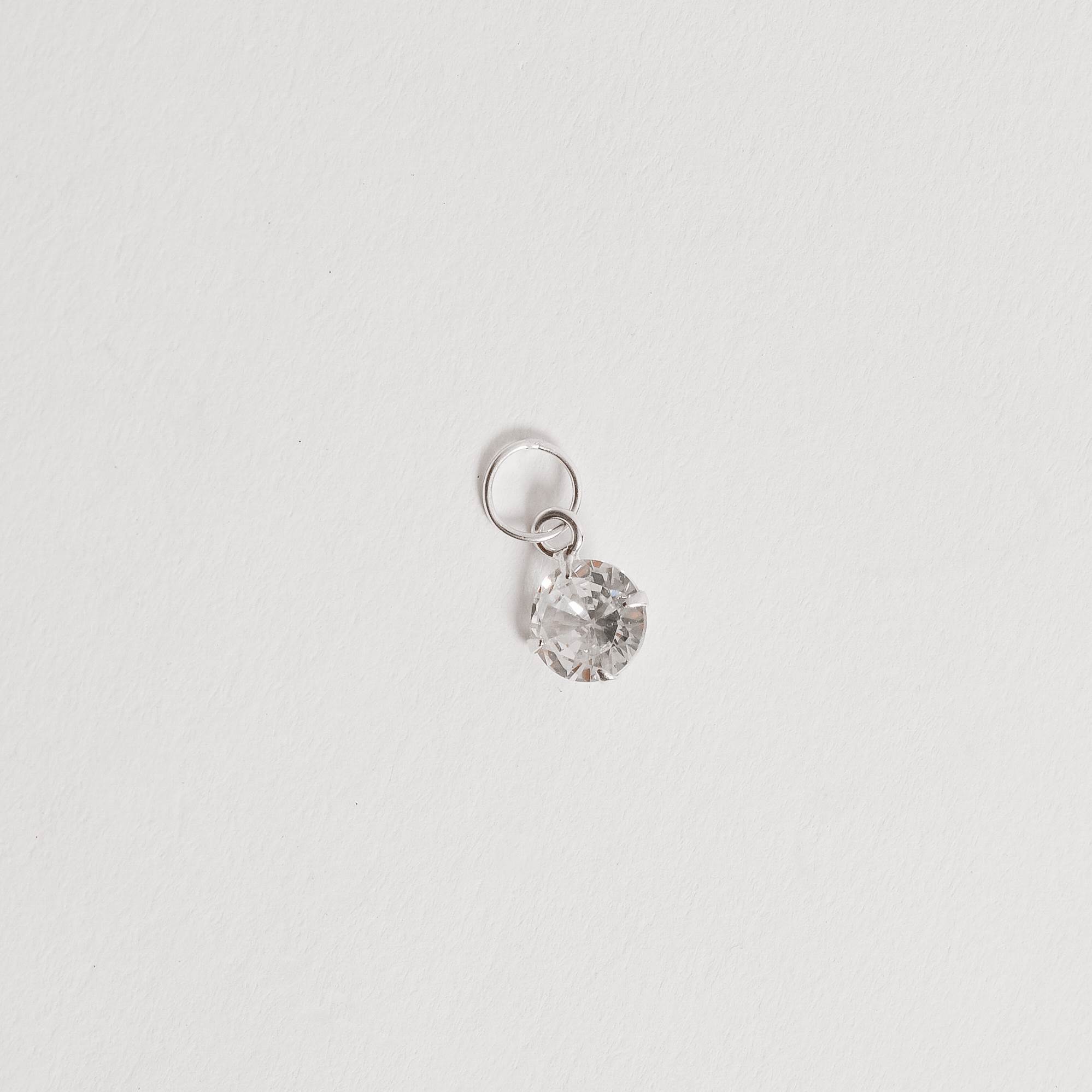 Imagem Pingente zircônia redonda cristal 6mm