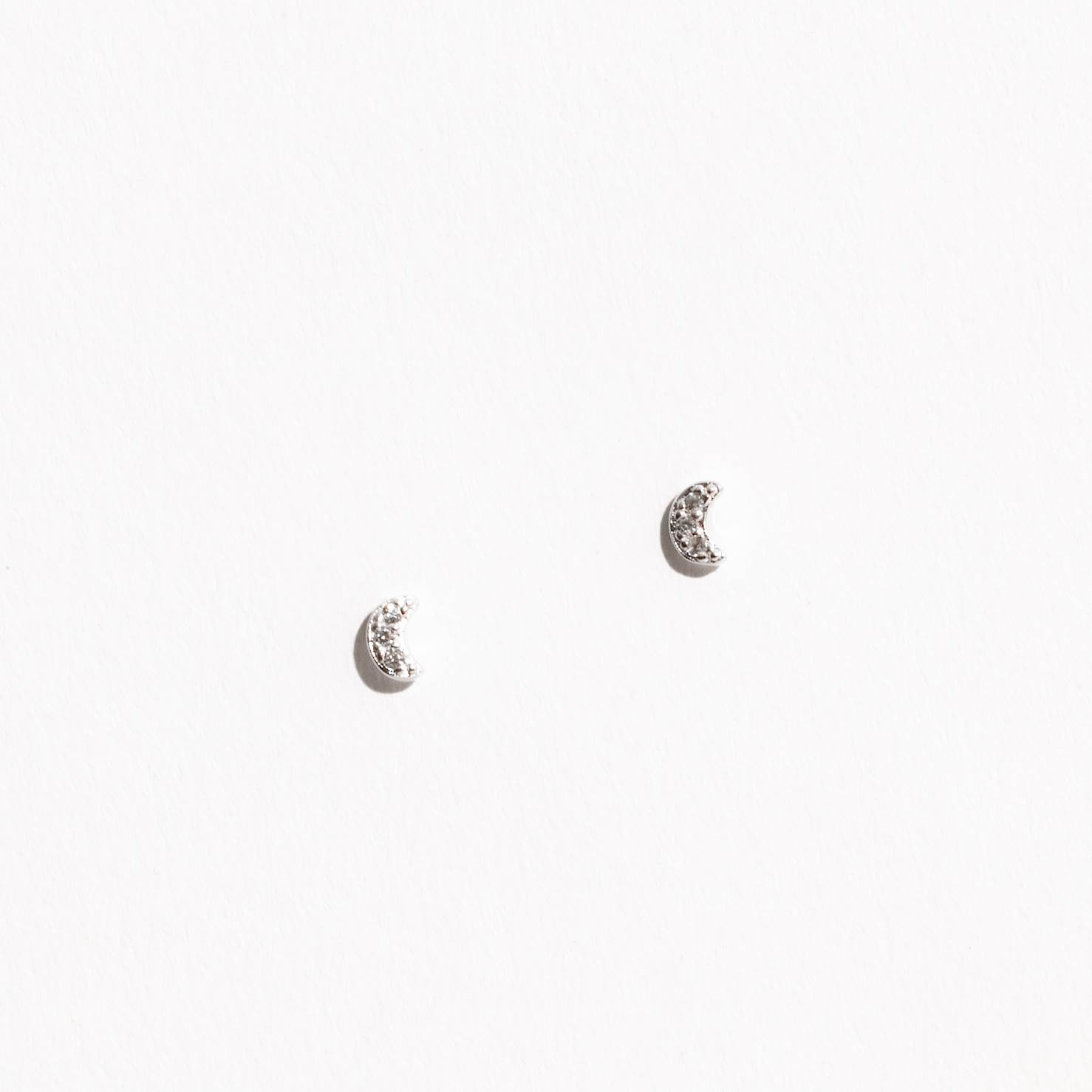 Imagem Brinco lua com cravejado 5mm