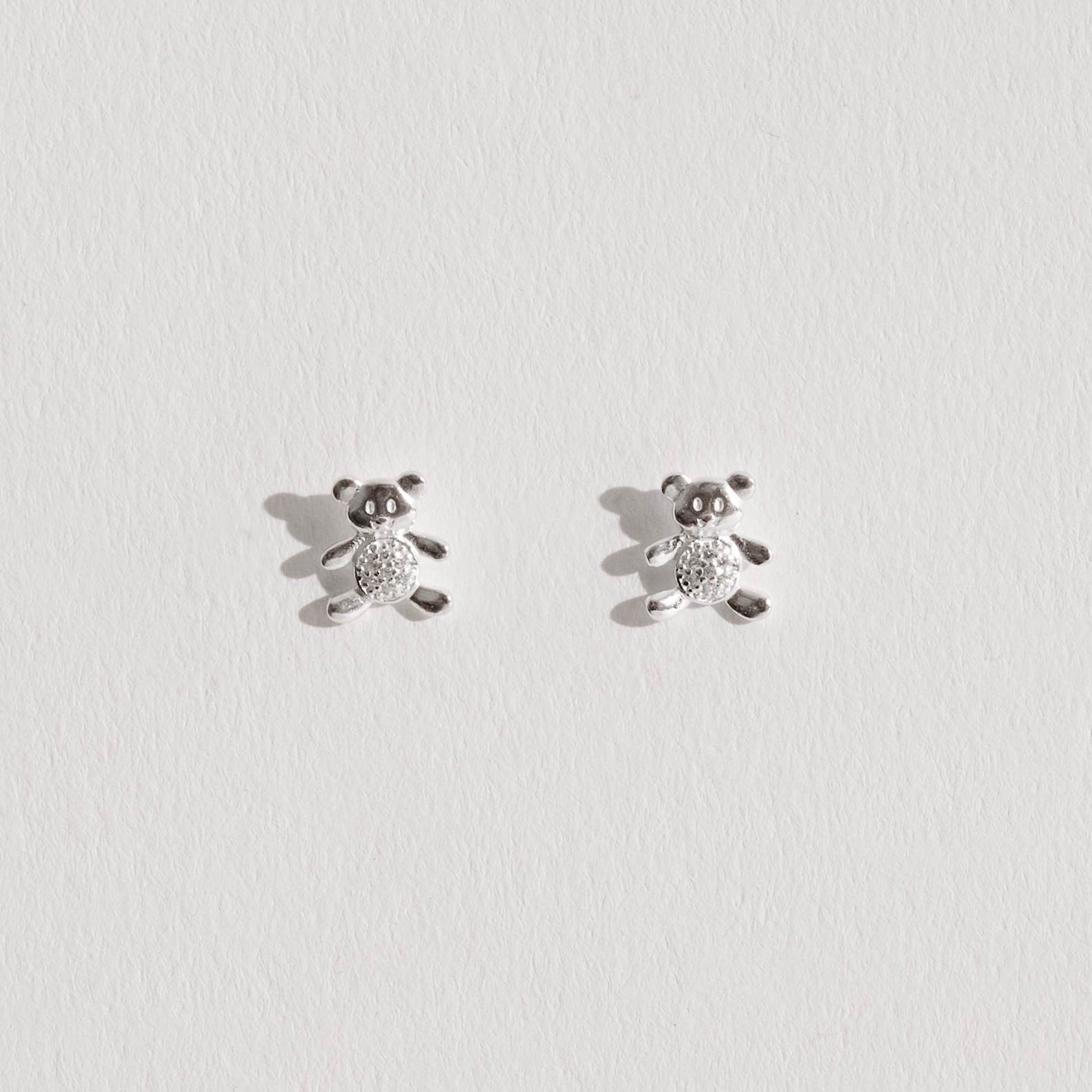 Imagem Brinco urso detalhe cravejado 9mm