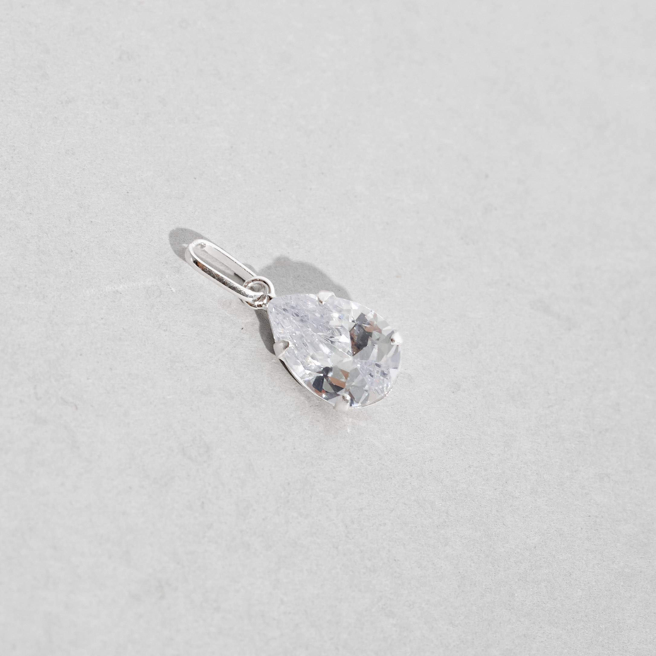 Imagem Pingente zircônia gota cristal 12mm