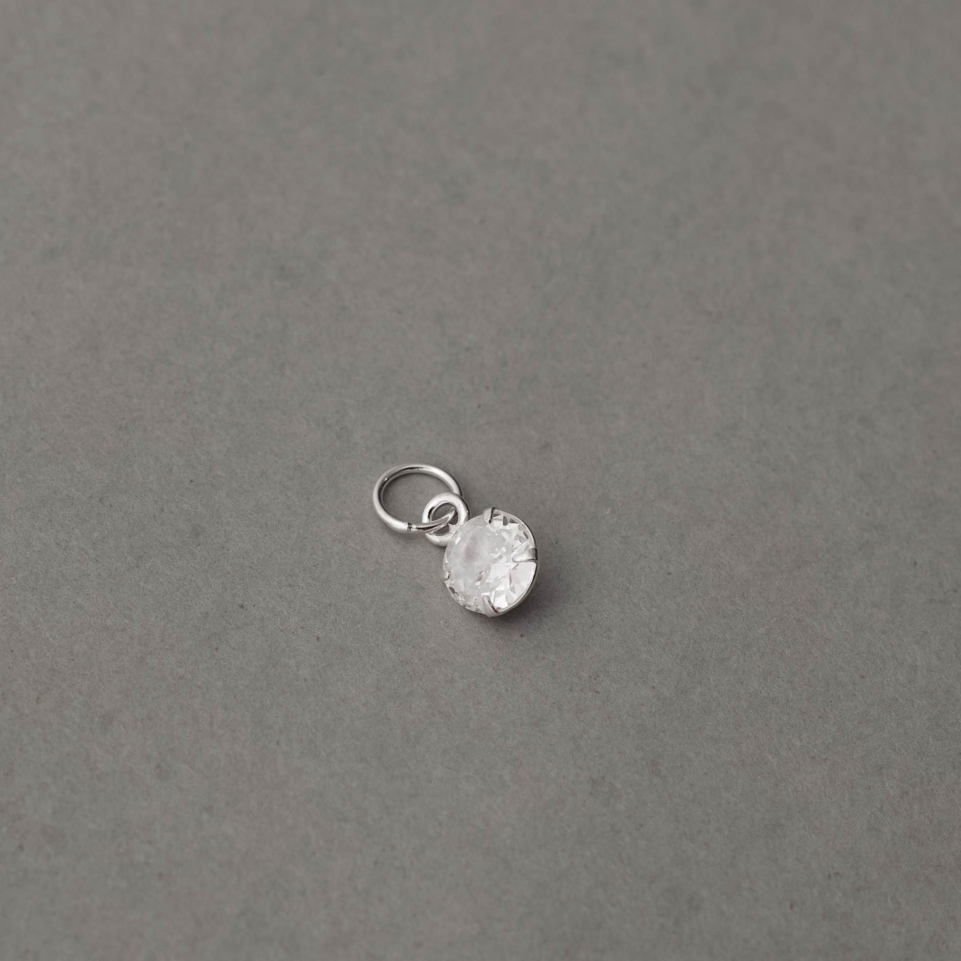 Pingente zircônia redonda cristal 5mm