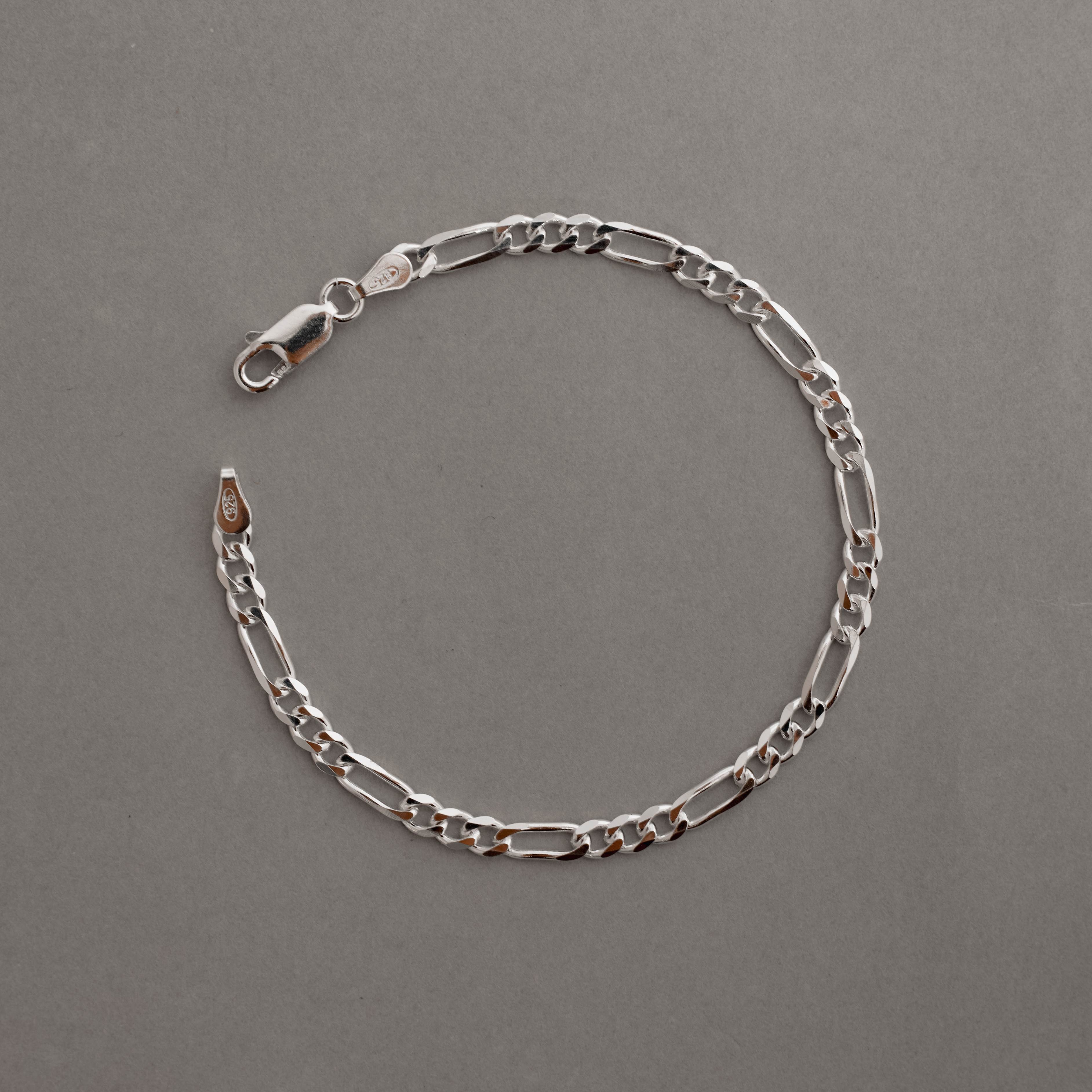 Pulseira infantil corrente 3x1 flat 3.8 17cm