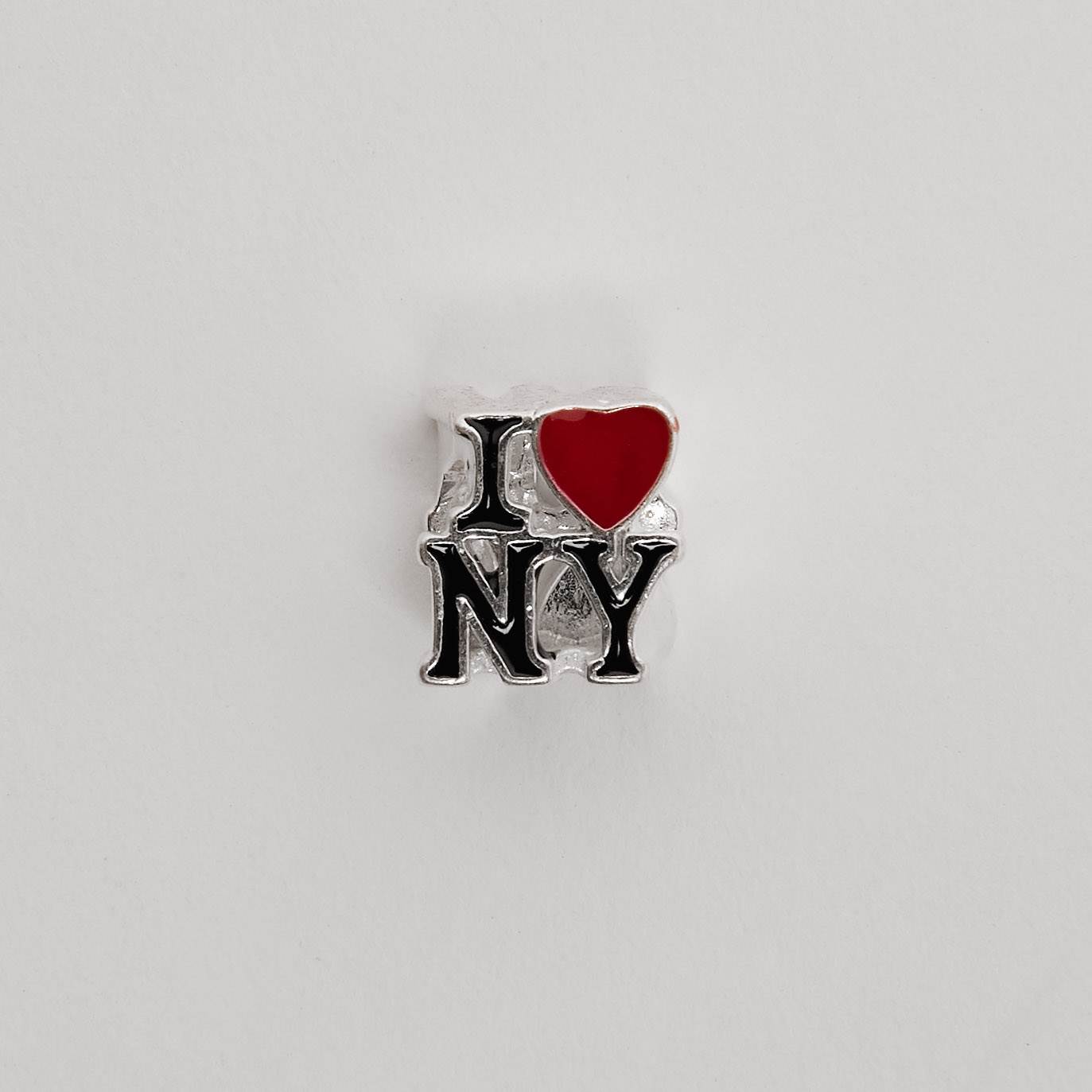 Berloque separador I love NY 10mm resina