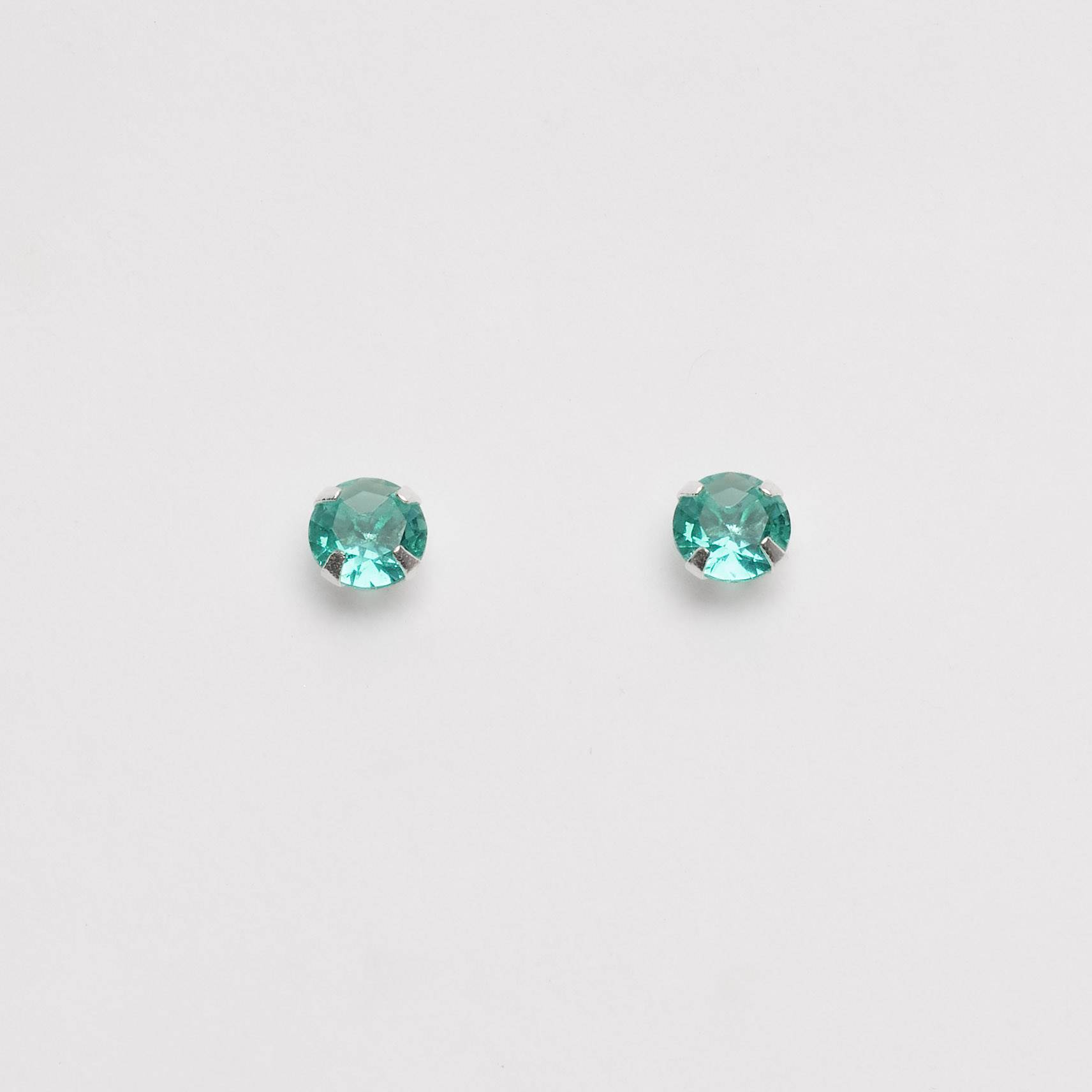 Imagem Brinco zircônia redonda turmalina 5mm