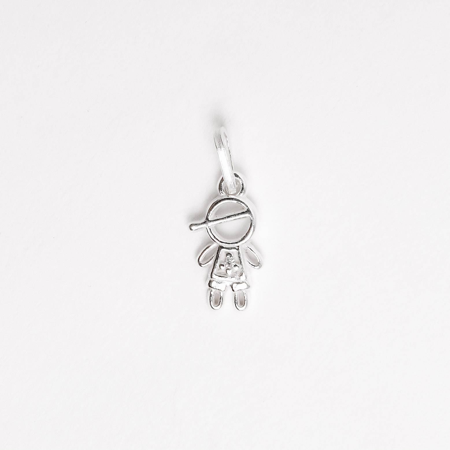 Pingente menino cravejado cristal 10mm