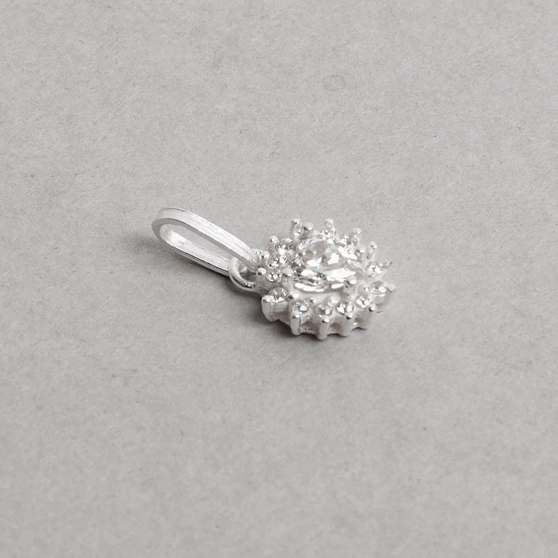 Pingente zircônia coração com cravejado 7mm cristal