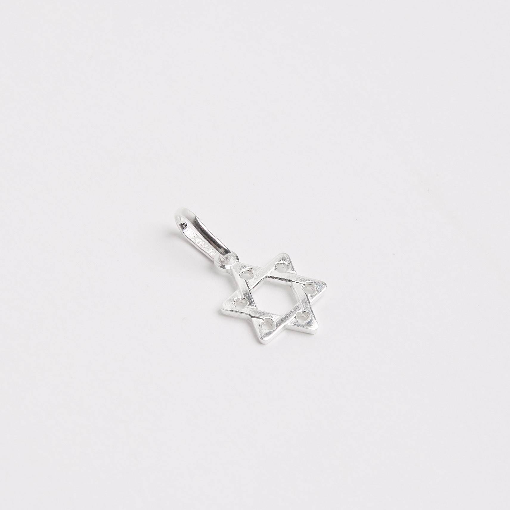 Pingente estrela de Davi lisa 12mm