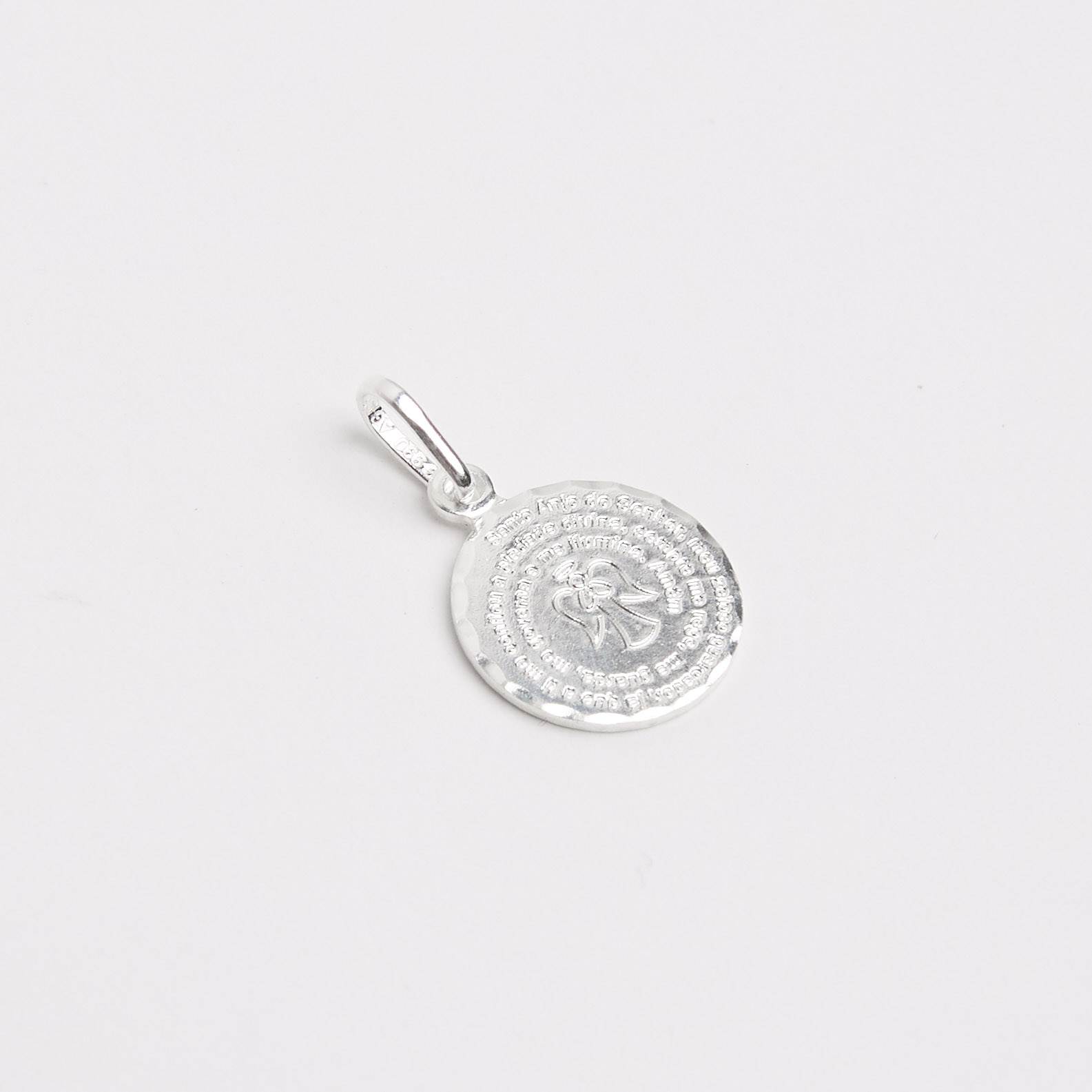 Pingente medalha Santo Anjo 12mm