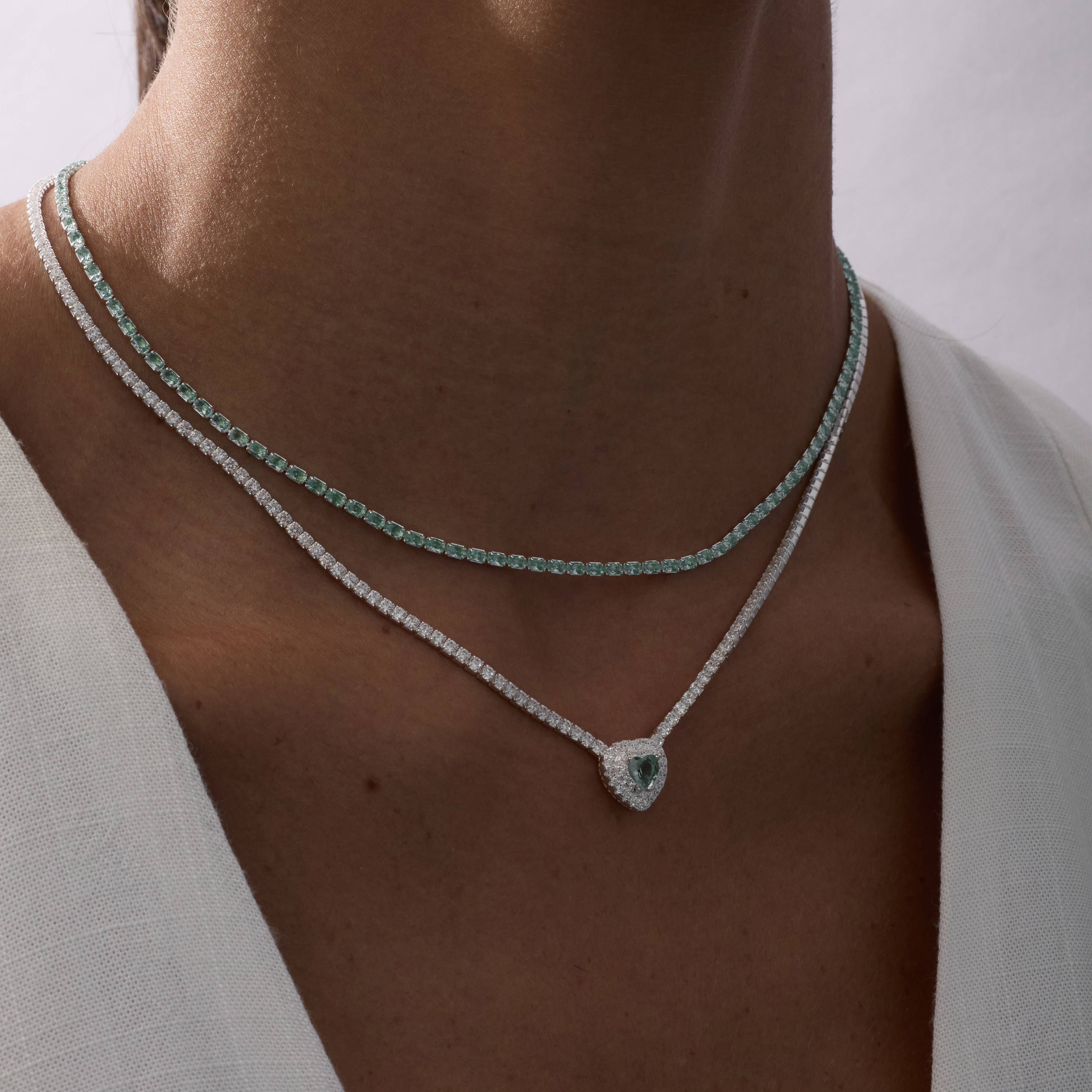 Imagem Secundária Colar Riviera zircônias ovais turmalina 2.1 40+5cm