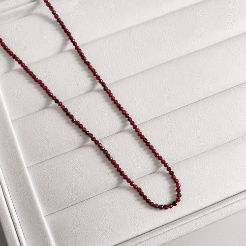 Choker bolas zircônias 2mm granada