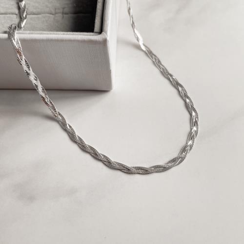 Colar trança 3 fios 45cm