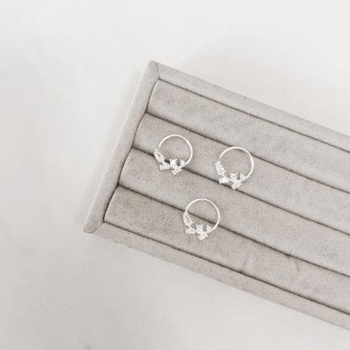 Piercing argola zircônias gota, navete e redonda 11mm