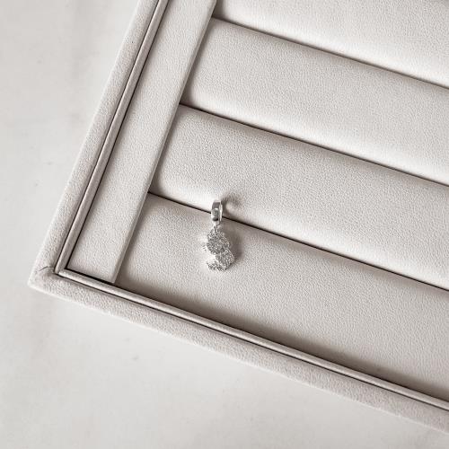 Berloque pingente gato cravejado 10mm