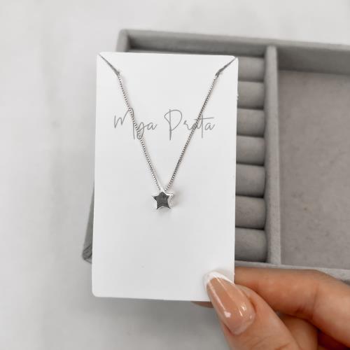 Colar estrela 8mm 40cm