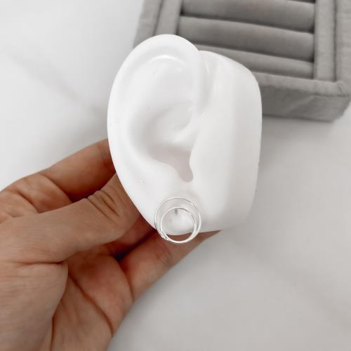 Brinco círculo 2 voltas 15mm