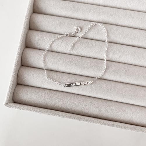 Pulseira entremeio placa amor 20mm