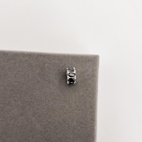 Berloque separador zircônias ovais ônix 11mm