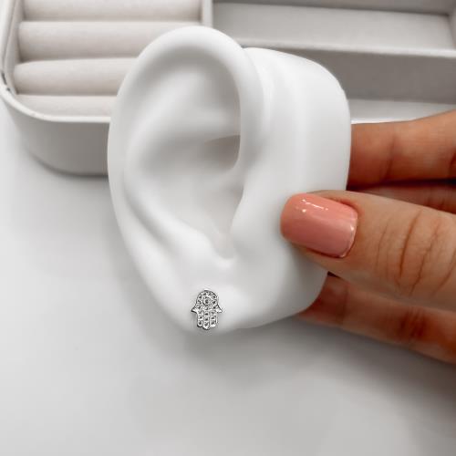 Brinco mão cravejada 9mm