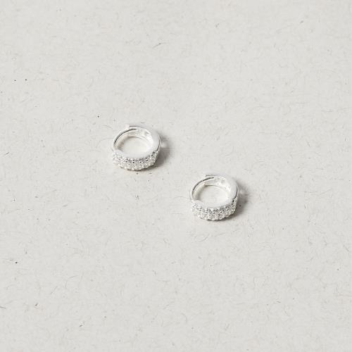 Argola click triplo cravejado 9mm detalhe corações