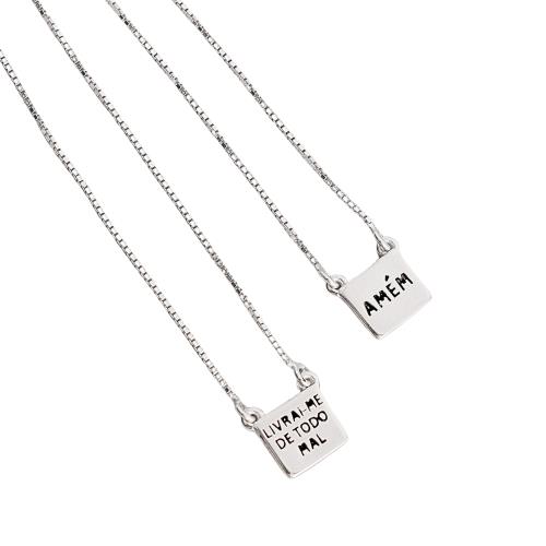 Escapulário placas livrai-me de todo mal Amém v15 60cm
