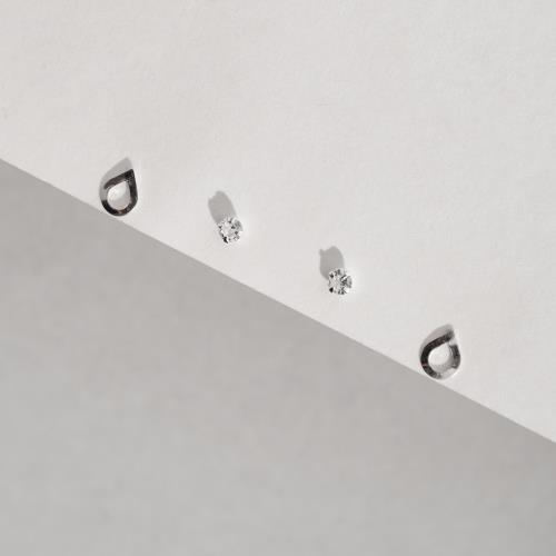 Dupla zircônia 3mm e gota vazada 6mm