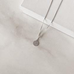 Colar pingente medalha mini moeda austríaca 11mm 40cm