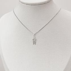 Colar pingente menino detalhe zircônias 12mm 45cm