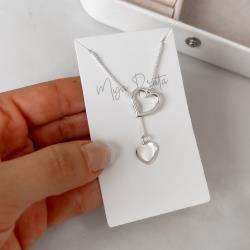 Gravatinha corações liso e vazado