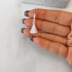 Colar pingente Nsa. Sra. Aparecida com cravejado 17mm 45cm