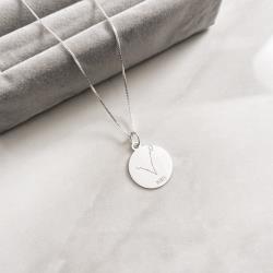 Colar pingente constelação signo peixes 45cm