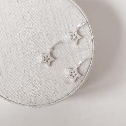 Pingente estrelas lisa e cravejada 11mm