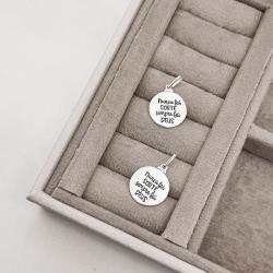 Pingente medalha nunca foi sorte sempre foi Deus 15mm