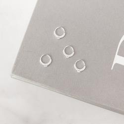 Piercing rendado 1 zircônia 9mm orelha esquerda