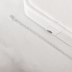 Pulseira corrente rabo de rato trançada 2 fios 2.5