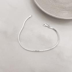 Pulseira corrente rabo de rato fio quadrado 1.8