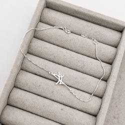 Pulseira entremeio escrito fé