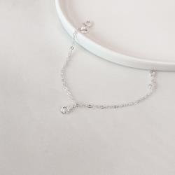 Pulseira infantil pingente zircônia cristal 5mm