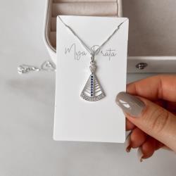 Colar pingente Nsa. Sra. Aparecida rogai por nós 25mm 45cm