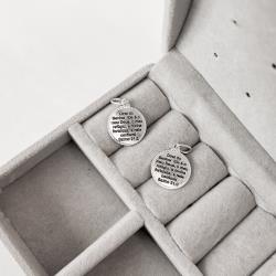 Pingente medalha Salmo 91:2 resina 15mm