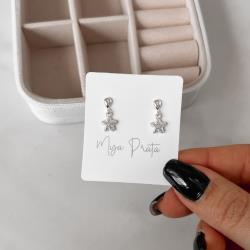 Brinco base gota pingente estrela 3D