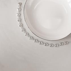 Pulseira entremeio corações vazados 8mm